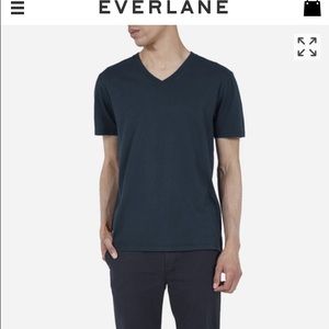 Everlane men's V neck T shirts- two.