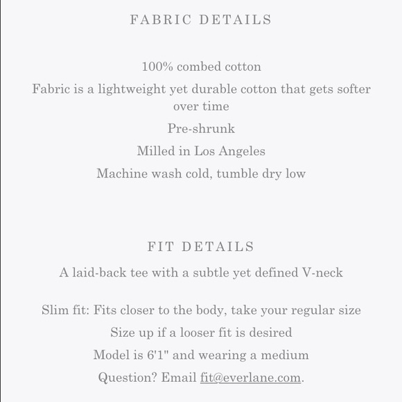 Everlane men's V neck T shirt.  Grey. - Picture 2 of 3