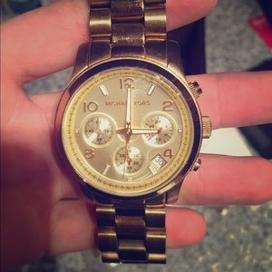 Gold Michael Kors Runway Watch