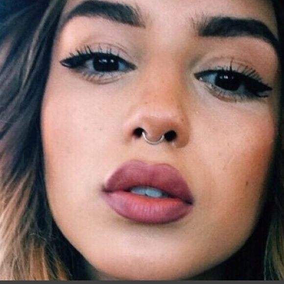 3 silver faux septum rings