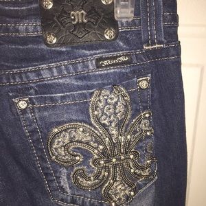 Miss Me Fleur De Lis Boot cut jeans