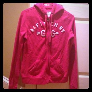 Abercrombie & Fitch pink colored zip-up hoodie! 💖