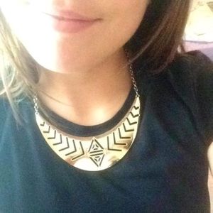Gold collar necklace