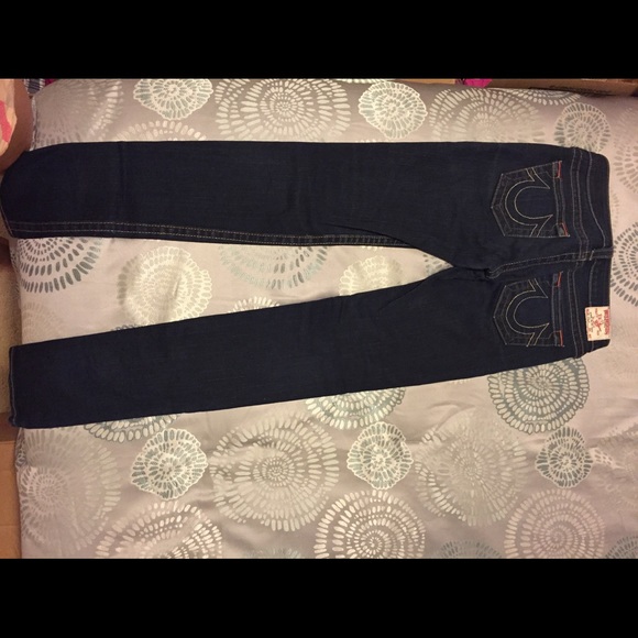 True Religion Stella Skinny Size 27 Dark Wash