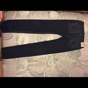 True Religion Stella Skinny Size 27 Dark Wash