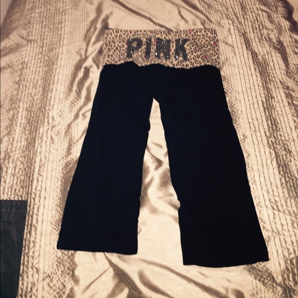 Pink yoga capris