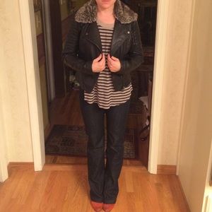 Vegan leather topshop moto jacket