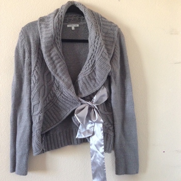 Knit Grey Tie Sweater