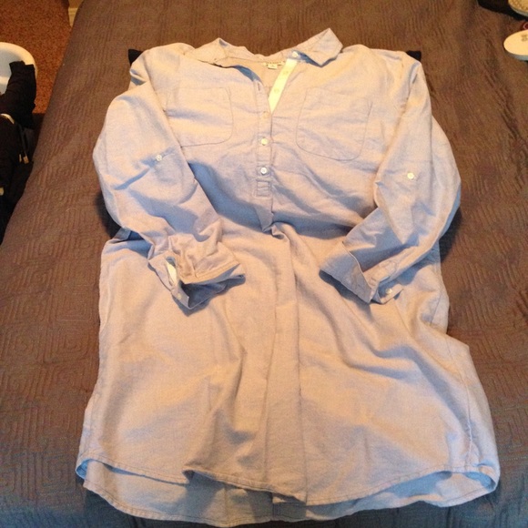 Chambray shirt dress