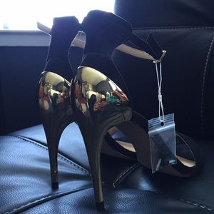 Zara Gold Heels