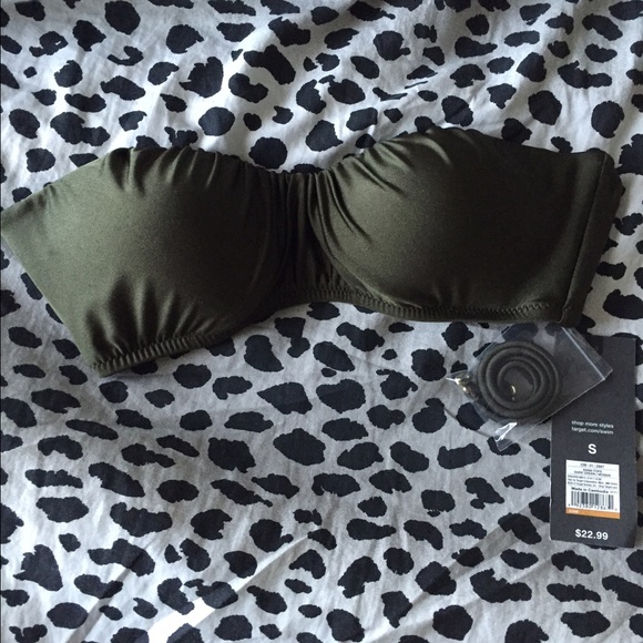 Bikini top with tags still attached.