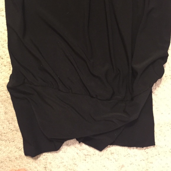 Black blouse with silk top and keyhole cutout - Picture 3 of 4
