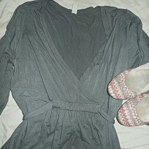 Gray Old Navy Wrap Dress