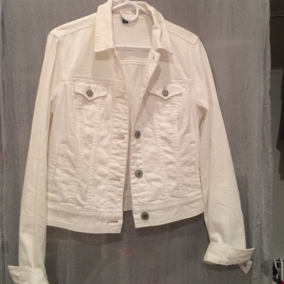 white jean jacket