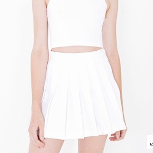 American apparel white tennis skirt XS // ON HOLD