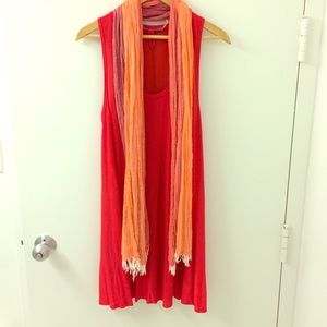 Alice and Olivia red dress with scarf