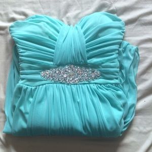 Sea foam green prom dress