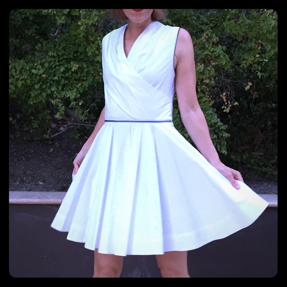 All Saints sz 6 white cotton dress with zippers