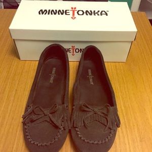 Charcoal Minnetonka Moccasins