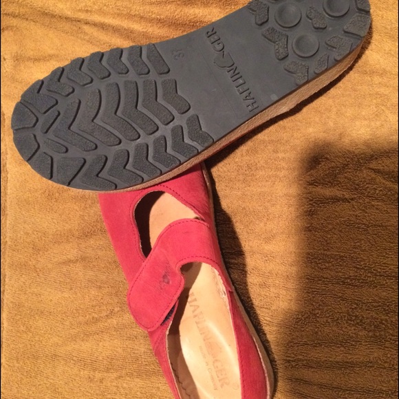 Size 37/6.5-7 RED Haflinger Mary Janes