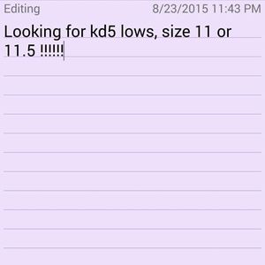 Kd 5 lows????