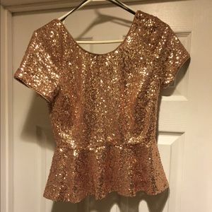 💕SEQUIN PEPLUM SHIRT💕