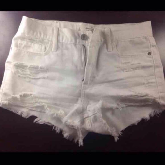 White Abercrombie shorts