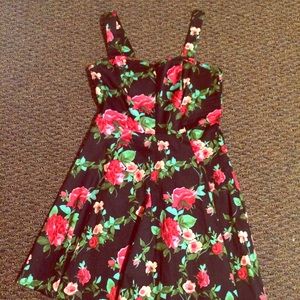 Black floral summer dress