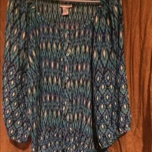 2X plus size Catherine's dress top (turquoise)