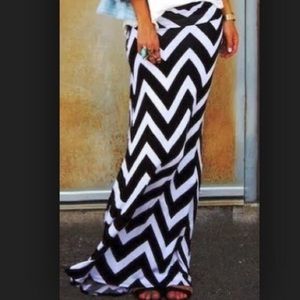 Charlotte Russe Chevron Maxi Skirt