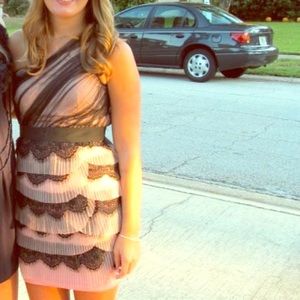 Pink and black homecoming/ prom dress! Worn once.