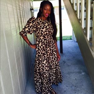 Cheetah Print Maxi dress