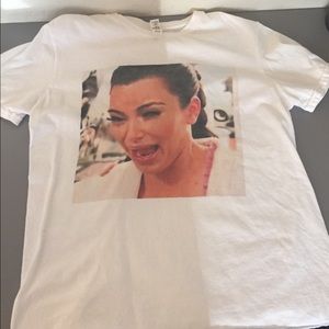 Kim Kardashian crying t shirt.