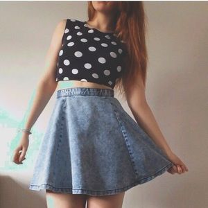 High Waisted Denim Circle Skirt!