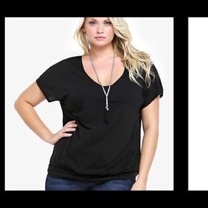 Torrid Black drape top