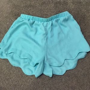 pacsun teal flowy shorts