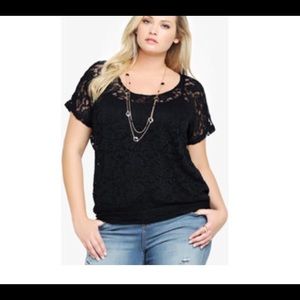 Torrid Black day/night blouse