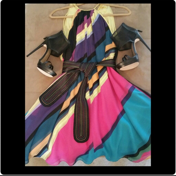 Catherine Malandrino Silk Dress w/Belt