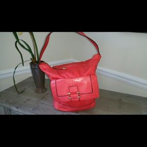 Butter Soft Red Leather B. Makowsky Hobo