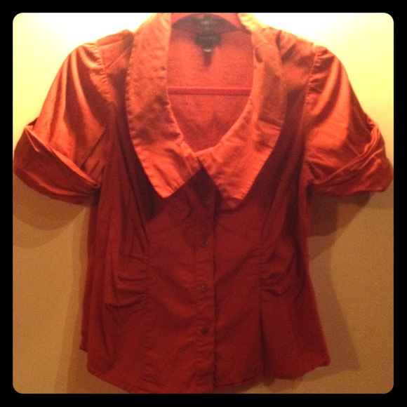 Festive Burnt Orange Blouse