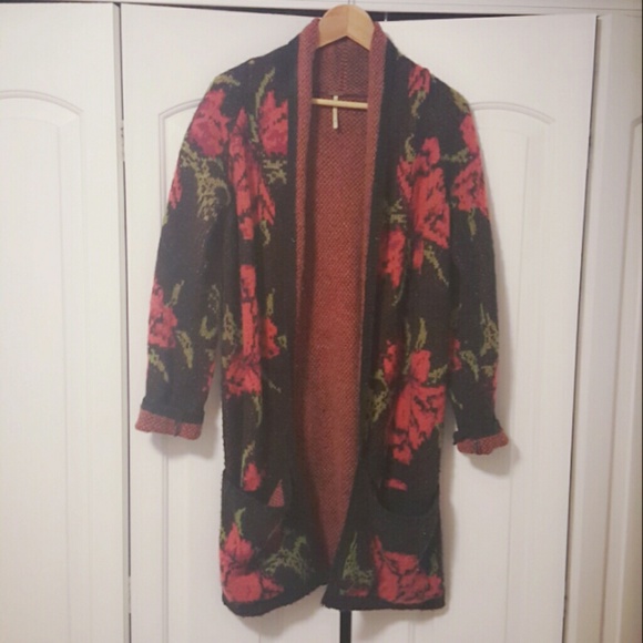 Rare! Free People Flower Power Cardigan Jacket - Picture 2 of 4