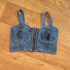Denim crop top