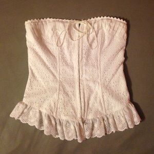 Betsey johnson White lace corset top