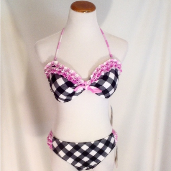 NWT💫 Joe Boxer Black & Pink Swim Suit Sz. Lg - Picture 2 of 4