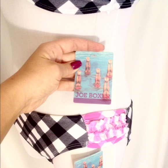 NWT💫 Joe Boxer Black & Pink Swim Suit Sz. Lg - Picture 4 of 4