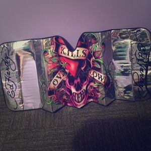 💀Ed Hardy Windshield Sun Shade!