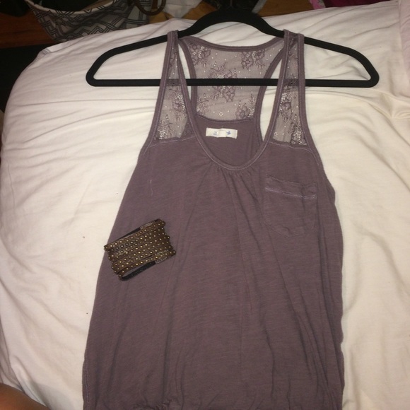 NWOT Aerie Gray Tank FREE BRACELET