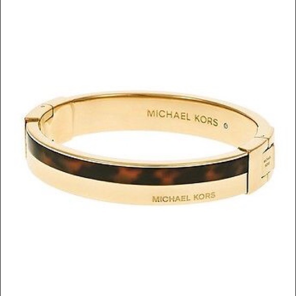 Michael Kors Enamel & Logo Hinged Bangle