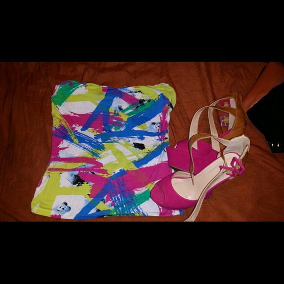 Brushstroke Sweetheart tubetop