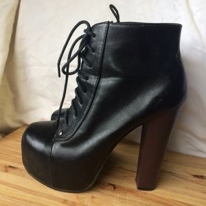 Black Platform Booties